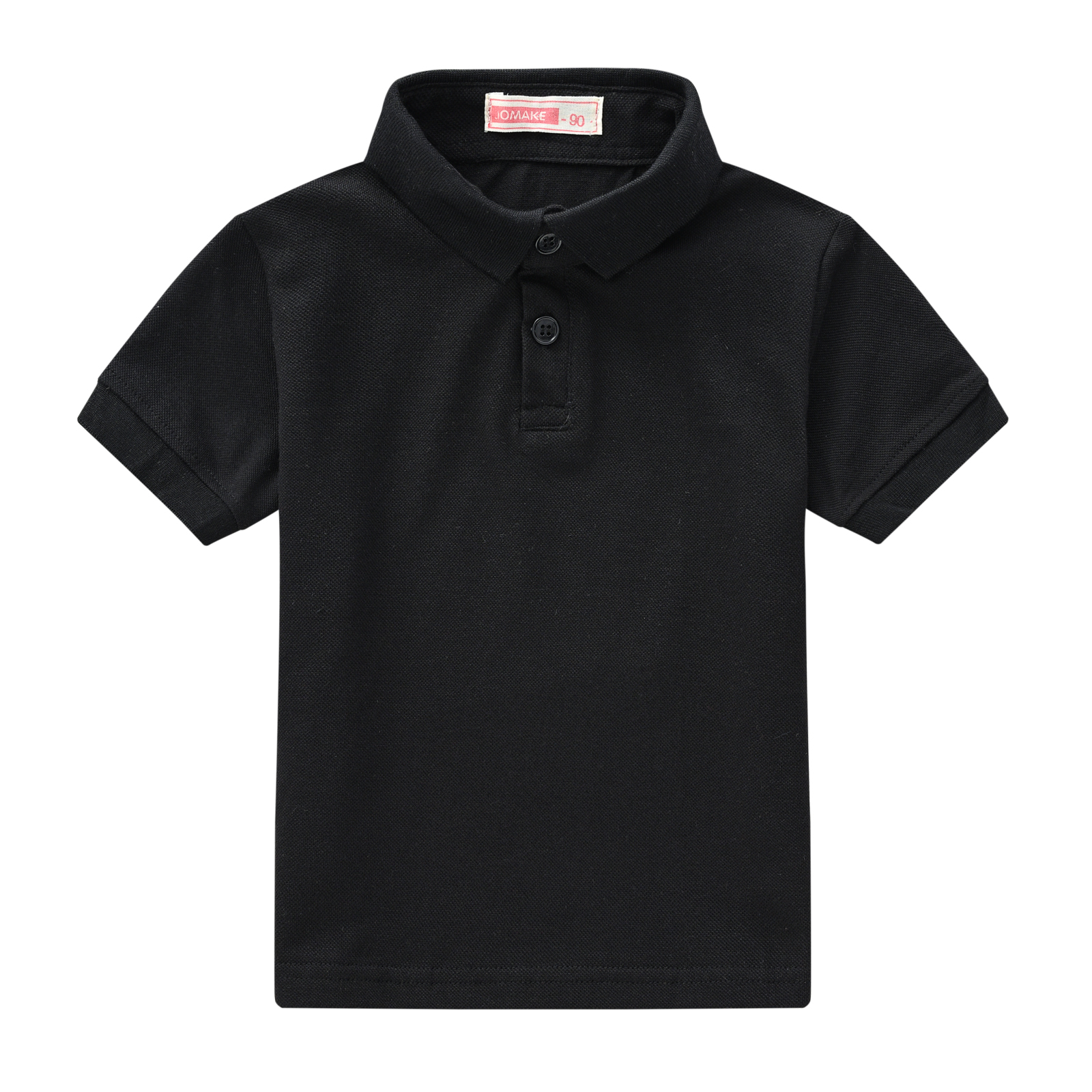 POLO informal de clásico para niños, ropa ligeramente elástica para primavera y verano, interiores y exteriores: Negro / 9 años