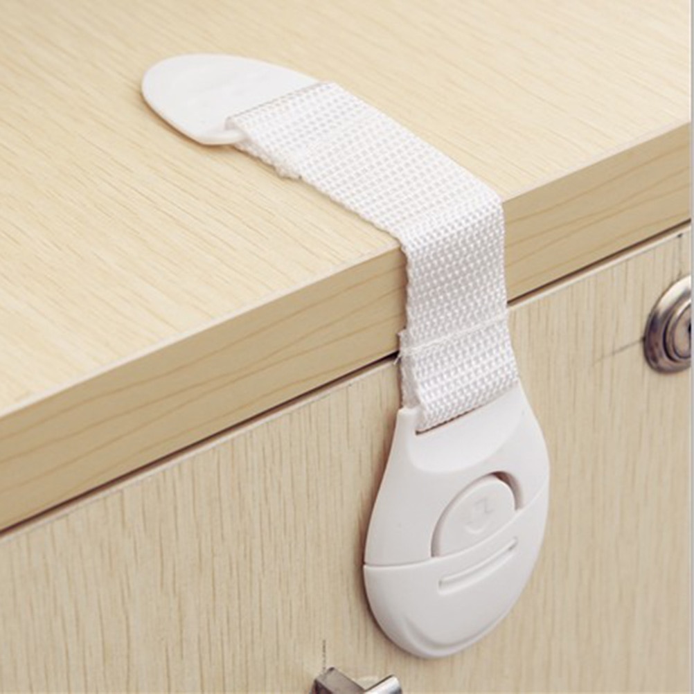 5 Pcs Kids Cabinet Door Drawers Safety Locks Refrigerator Locks Children Safety Protection Security Locks Straps Protector #40