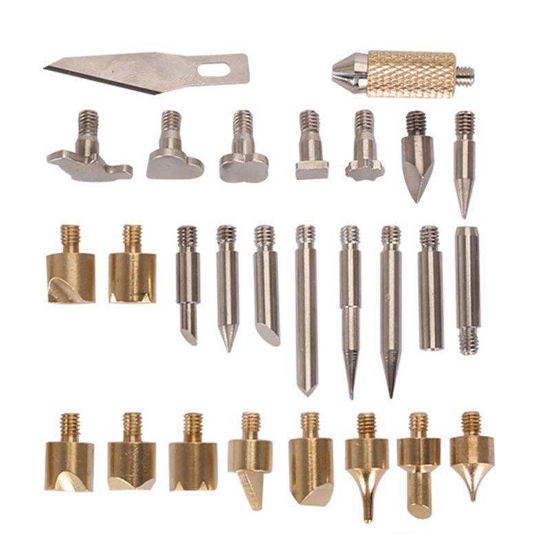 60W AC 220 Digital Display Wood Burning Soldering Irons Crafts Tools Pyrography Pen Machine Kit Set EU Plug 19QB