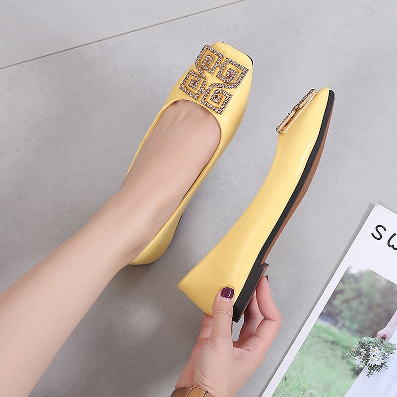 Platte schoenen dames zomer instappers ballerina's nette schoenen pu leren ballerina's voor dames