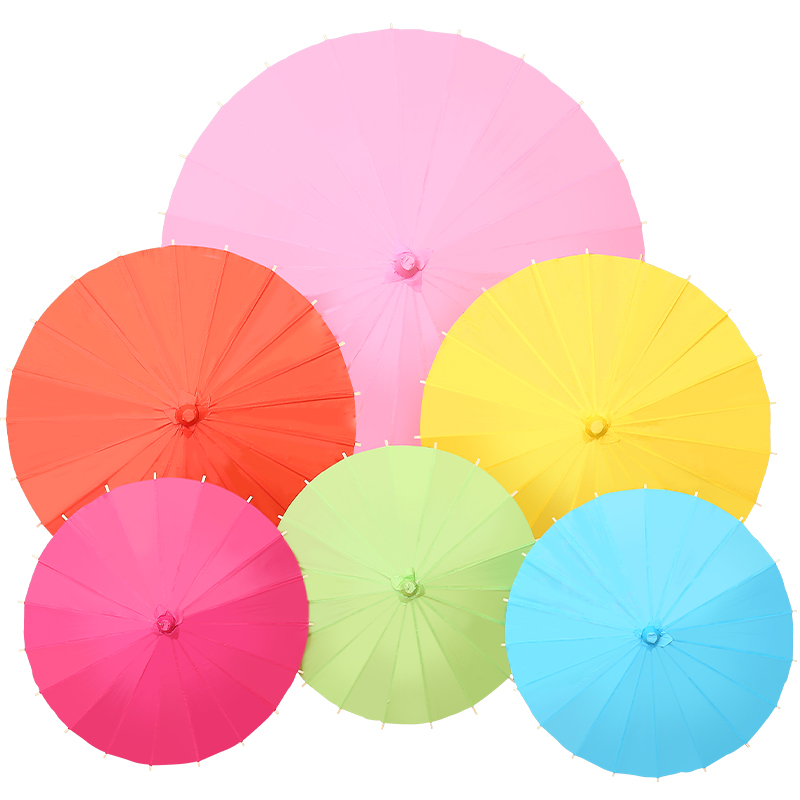 Diameter 20Cm 30Cm 40Cm 60Cm China Handgemaakte Effen Kleur Papier Paraplu Outdoor Wedding Party Thanksgiving Decoraties voor Thuis