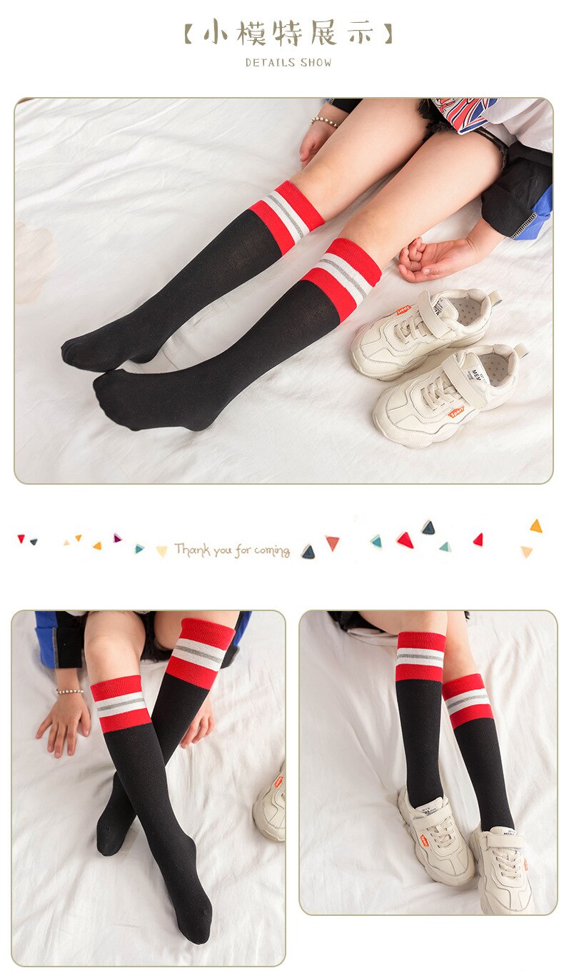 Baby Mädchen Knie Hohe Socken freundlicher jungen Streifen Baumwolle Sport Socken für Mädchen Nette Lange Röhre Socken freundlicher Bein Wärmer socken