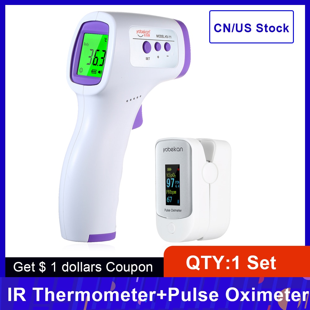 Digital Infrared Thermometer LCD IR Thermometer Handheld Non-contact Forehead Thermometer Temperature Meter with Fever Alarm