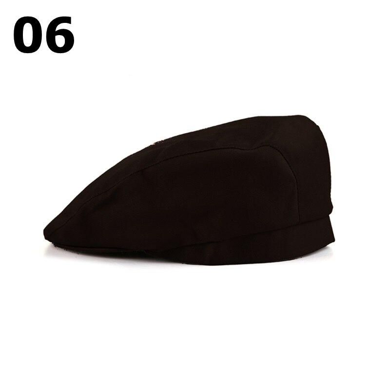 12 farver stribet kokkehat hoteluniform madlavningshatte catering restauranthat arbejdstøj hat afslappet bløde kasketter 56-58cm: 06