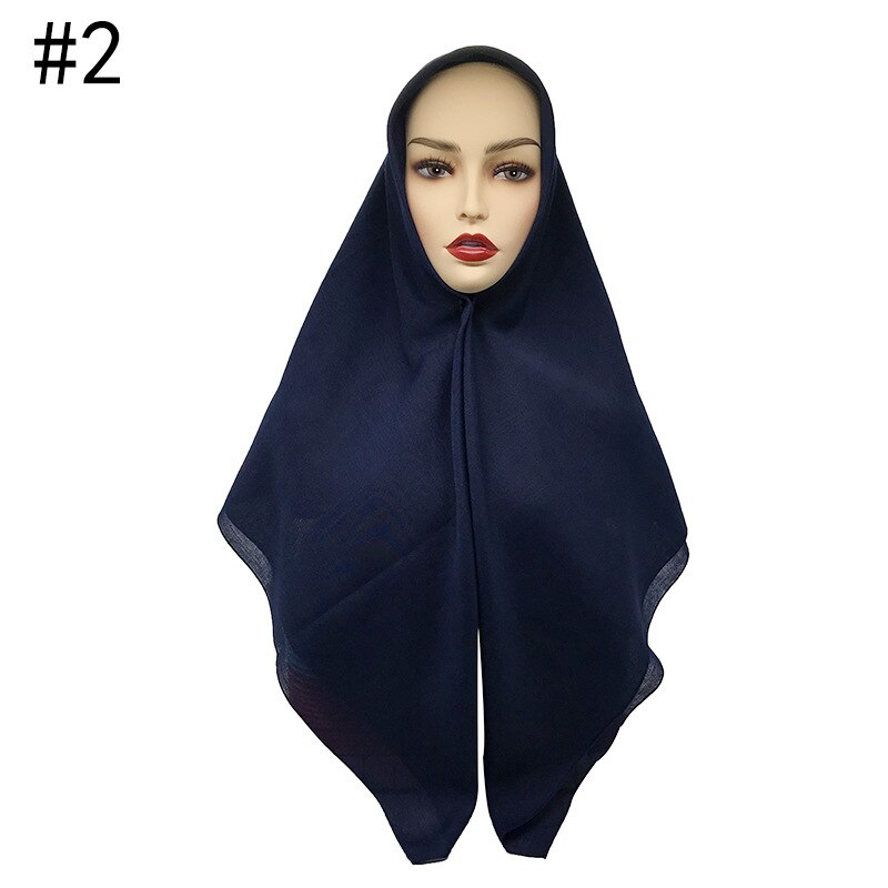 Islamique hijab carré musulman foulard malaisie tudung bawal bandana femmes silencieux hijab châles dame solide écharpe: 2