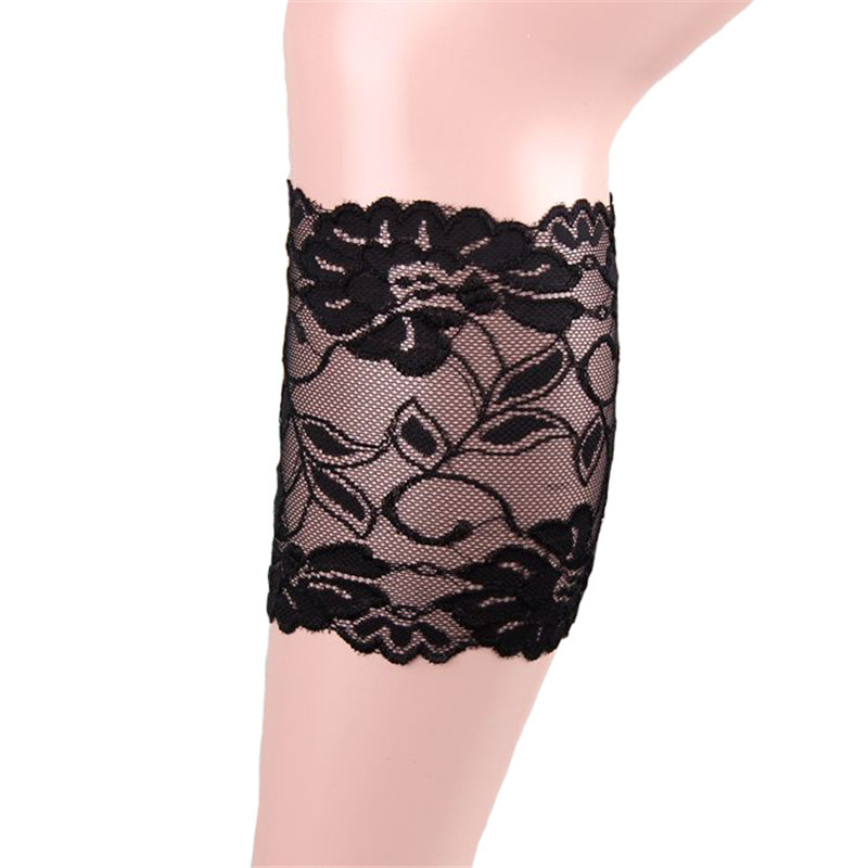 Femmes fille dentelle bottes manchettes fleur jambe plus Stretch garniture Toppers chaussettes: type8