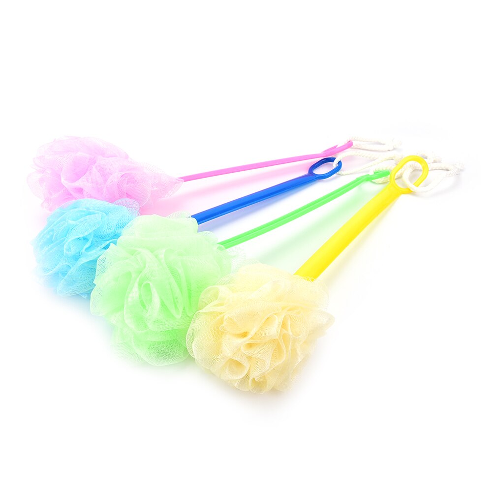 Plastic Long Handled Body Bath Shower Back Brush Scrubber Skin Cleaning Massager