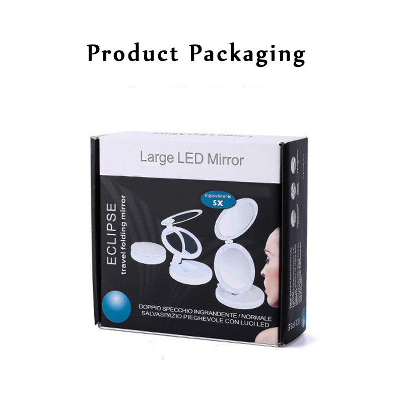 Meikkipeili led-valolla  m154 pyöreä kolminkertainen 2- kasvomeikki meikkipeili meikkipeili 5x suurentava