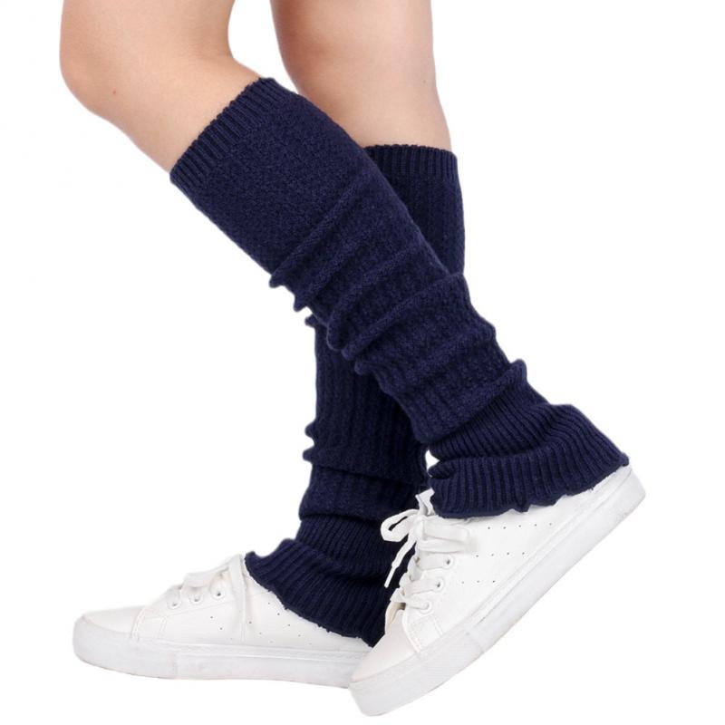Calcetines largos de punto para mujer, calcetín elástico hasta la rodilla para exteriores, calentadores de piernas, medias ajustadas cálidas para mujer, de Navidad de Año 2022: dark blue