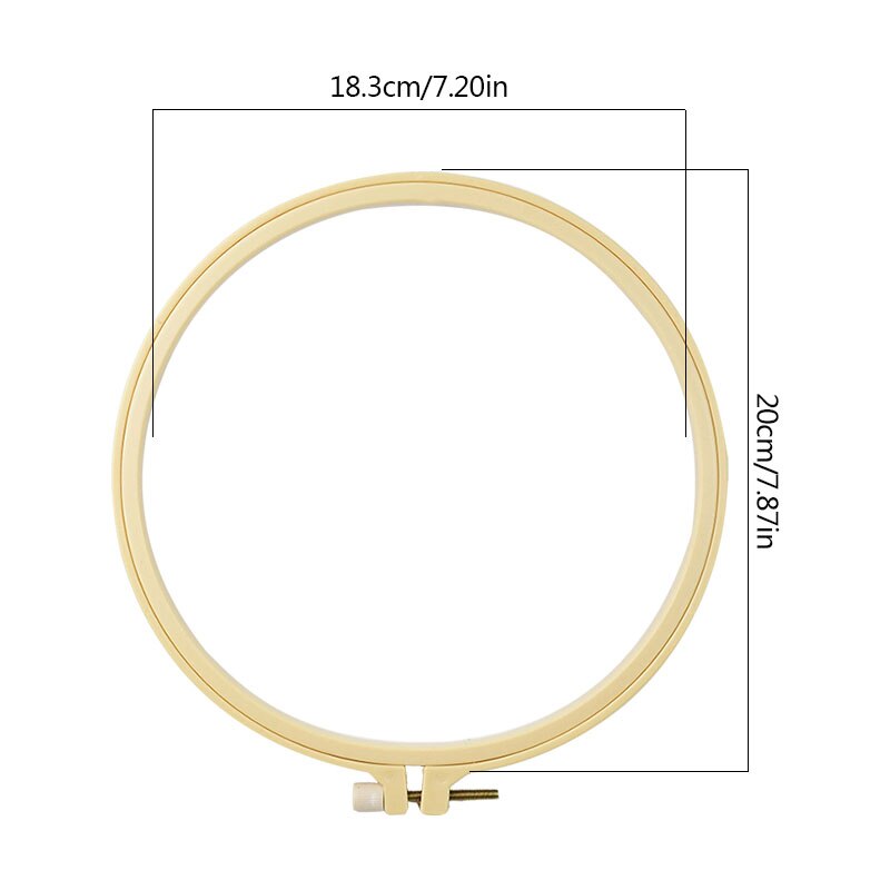7-32Cm Plastic Ring Frame Diy Borduurwerk Hoops Schroef Chinese Traditionele Diy Needlecraft Kruissteek Naaien Gereedschap Bamboe cirkel: 20cm