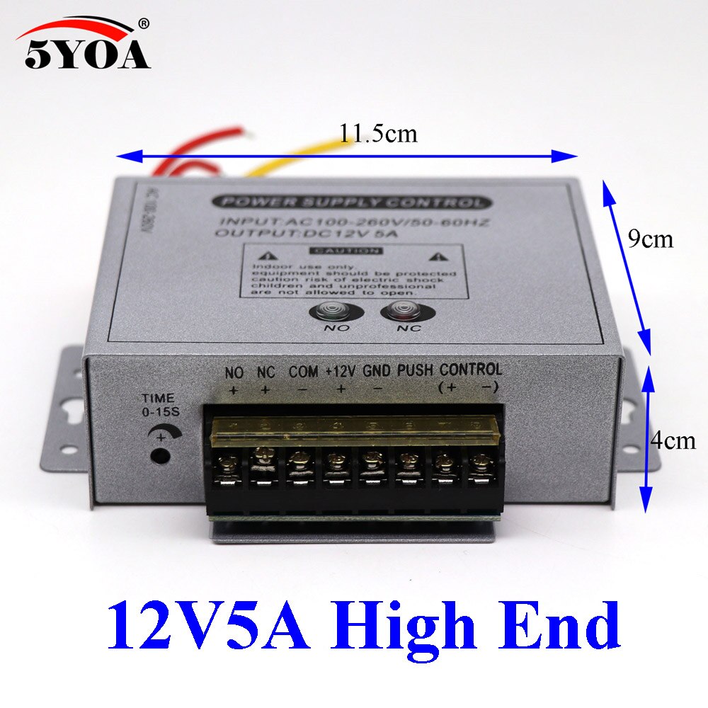 Access Control Power Supply 12V 5A High End Door RFID Fingerprint Supplier Adapter Covertor System Machine DC AC 100~260V: 12V5A High End