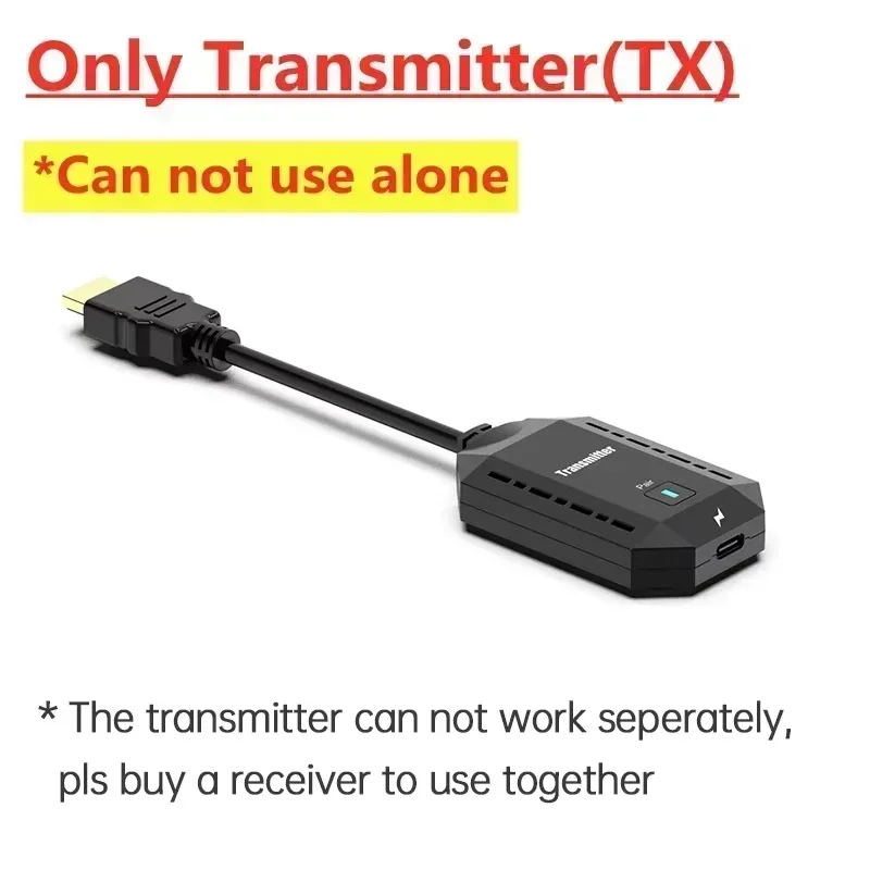 1080P 60Hz 4K 50M Ricevitore Wireless Trasmettitore HDMI Video Audio Extender Display Adattatore Dongle Per TV Box Monitor Proiettore PC: Beige