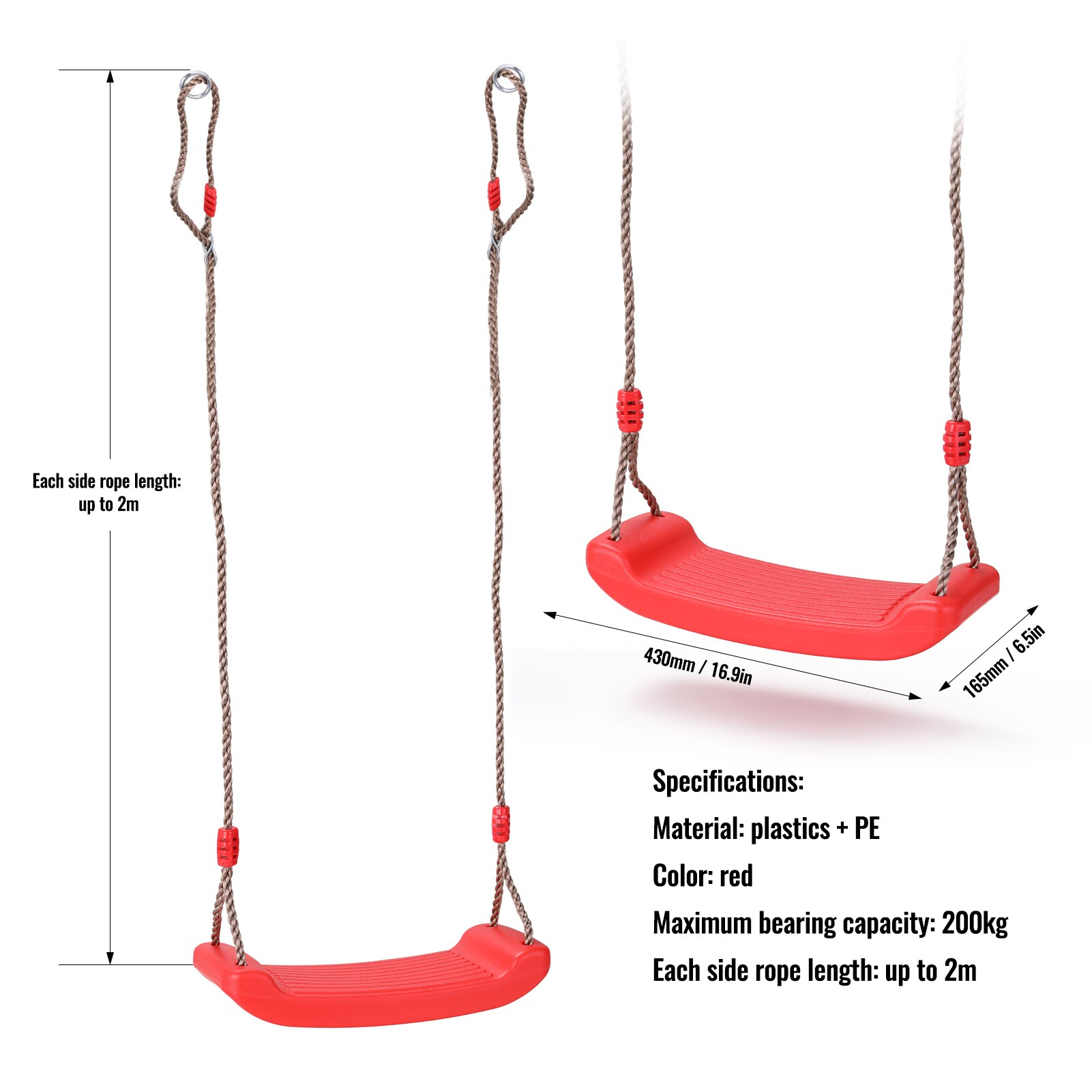 Outdoor Kinderen Swing Met Touw Speeltuin Set Speelgoed Kunststoffen Swing Buigen Kunststoffen Swing Kids Outdoor Speelgoed Camping Games