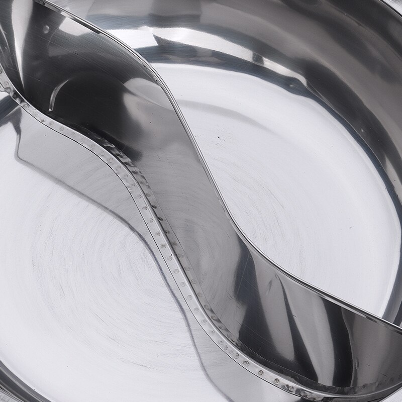 28cm Heißer Topf Single-schicht Suppe Twin Unterteilt Fondue Edelstahl Kochen Topf für Induktion Herd Gasherd kompatibel Topf