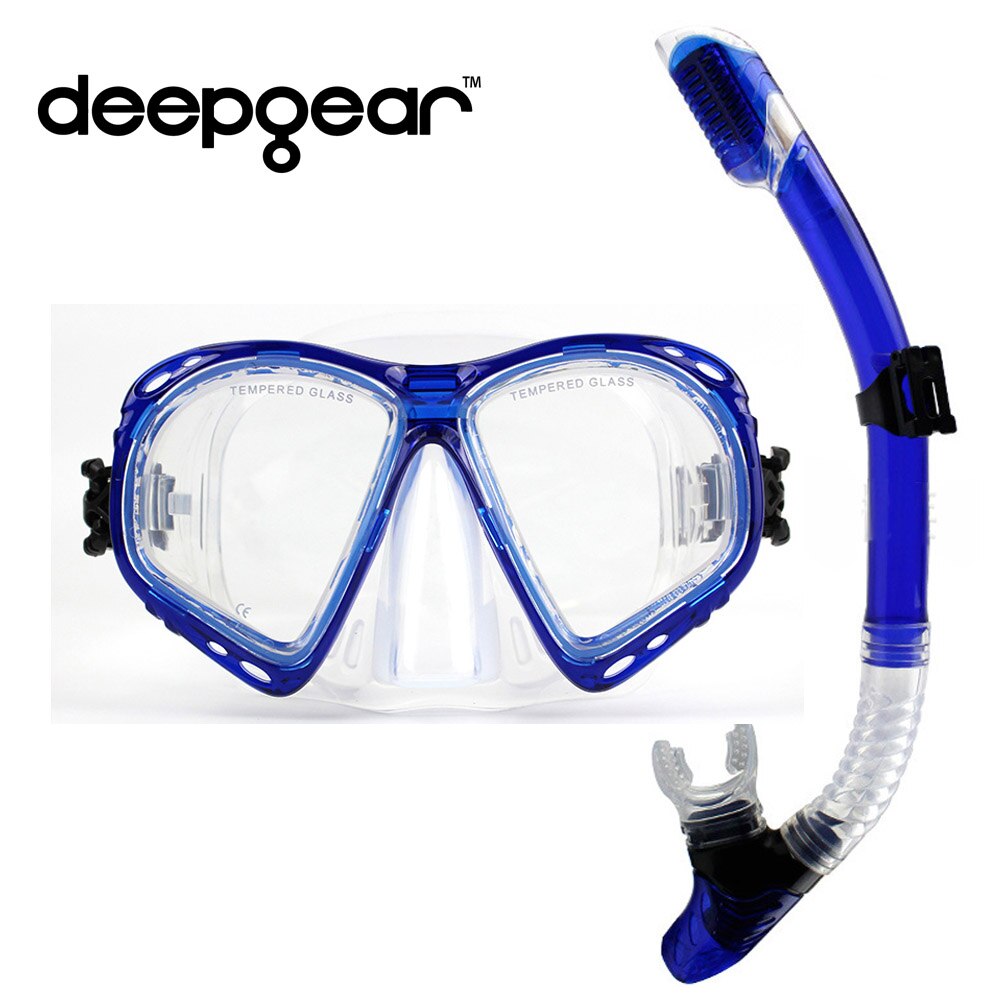Le plus récent masque de plongée sous-marine myopie et engrenages de plongée masque de plongée en silicone pour adultes avec tuba pour la plongée en apnée et la plongée