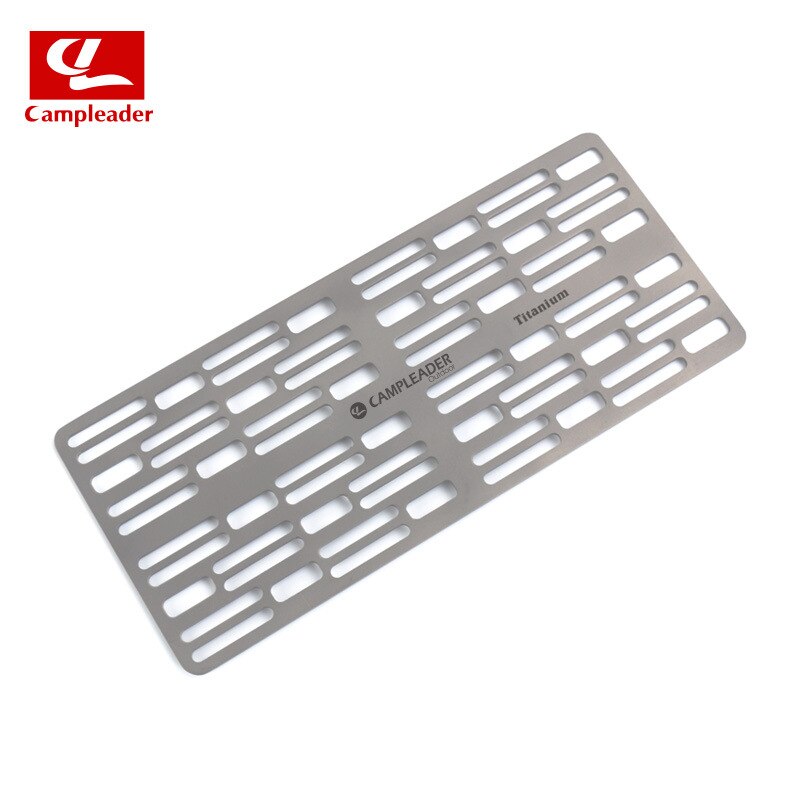 Outdoor titanium barbecue plate titanium metal barbecue board portable picnic grill firewood: Default Title