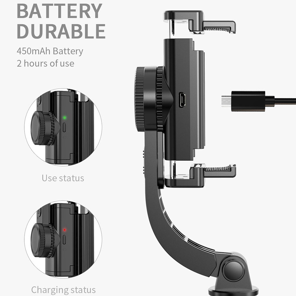 Supporto regolabile per supporto per Selfie per telefono cellulare con stabilizzatore cardanico palmare per iPhone Xiaomi Redmi Huawei Samsung Android L08