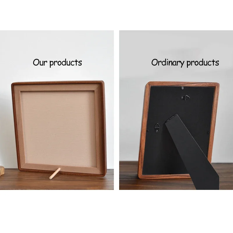 Marco de fotos de madera maciza, certificado de honor decorativo, cuadrado, de , nogal negro, de marco de fotos, 20x20 cm, 25x25cm