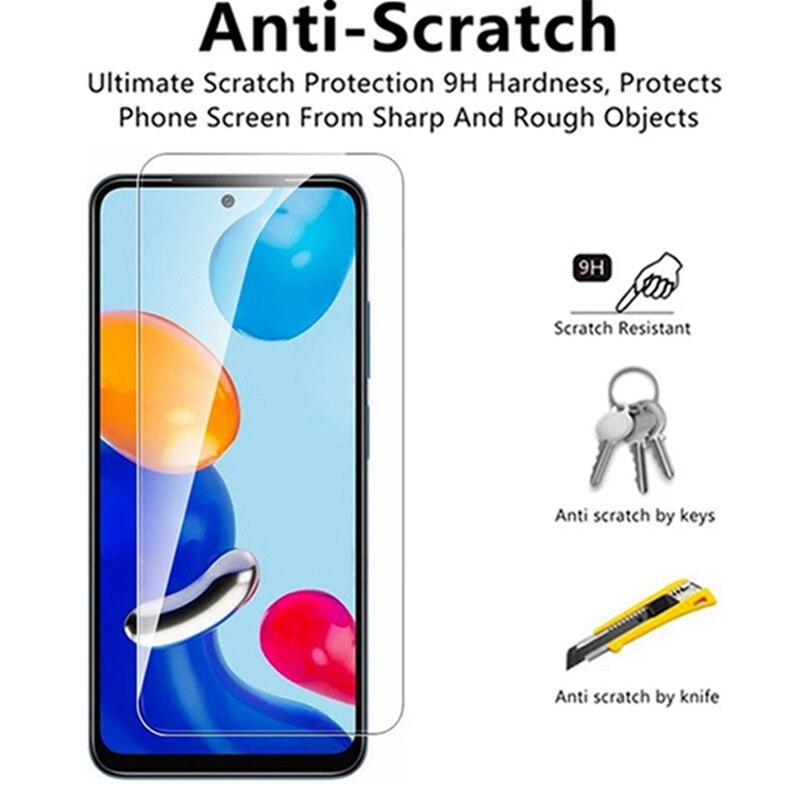 Protecteur d&#39;écran pour Xiaomi Redmi Note 11 Pro, en verre trempé 4 en 1, Film de protection d&#39;objectif d&#39;appareil photo
