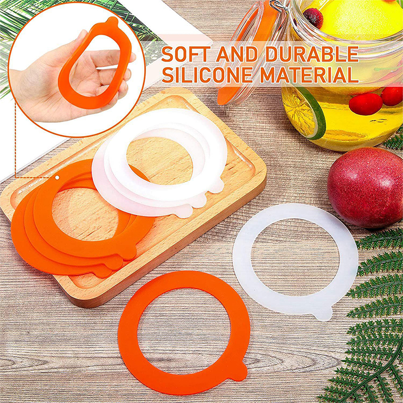 5Pcs Silicone Replacement Gasket Airtight Seals Rings Leak Proof Canning Seals for Glass Clip Top Jars Storage Containers