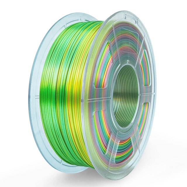 Sunlu 3D Filament Zijde Regenboog 1.75Mm 1Kg Voor Fdm Printer Glanzende Kleur Zijde Gevoel Pla Filament Zijde Textuur afdrukken Materialen: Silk Rainbow-01