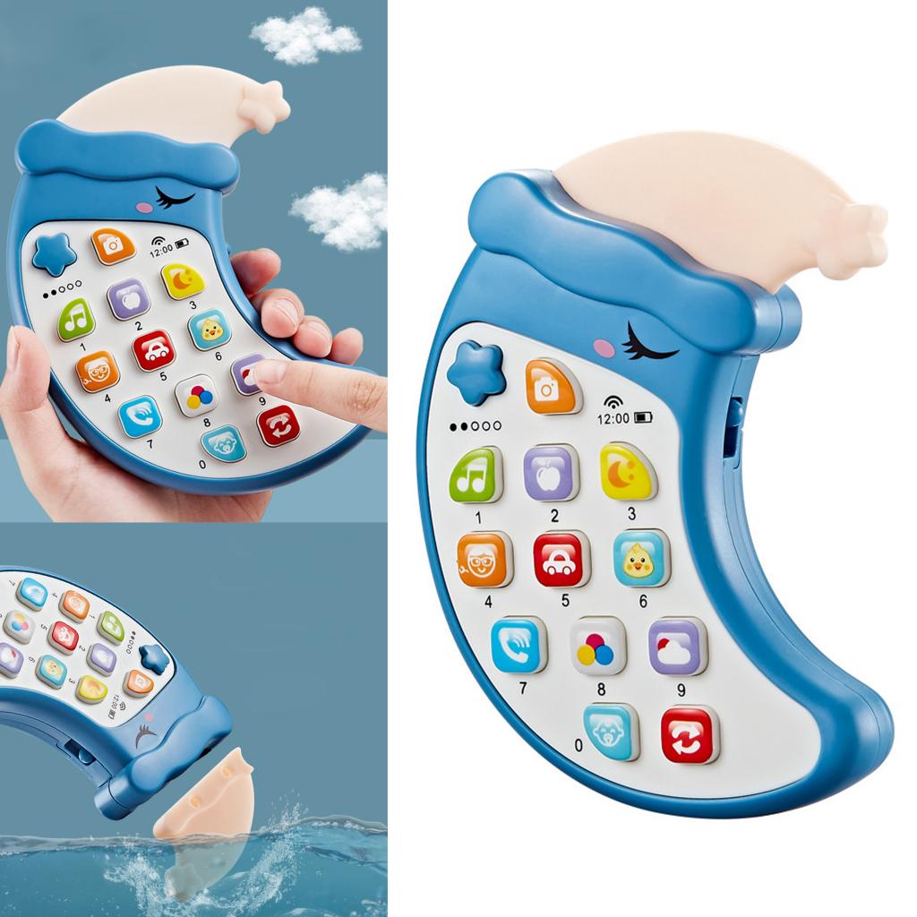 Vroeg Educatief 6 Maand Jarigen Baby Speelgoed Telefoon Muziek Sound Light Kids Play: Blue