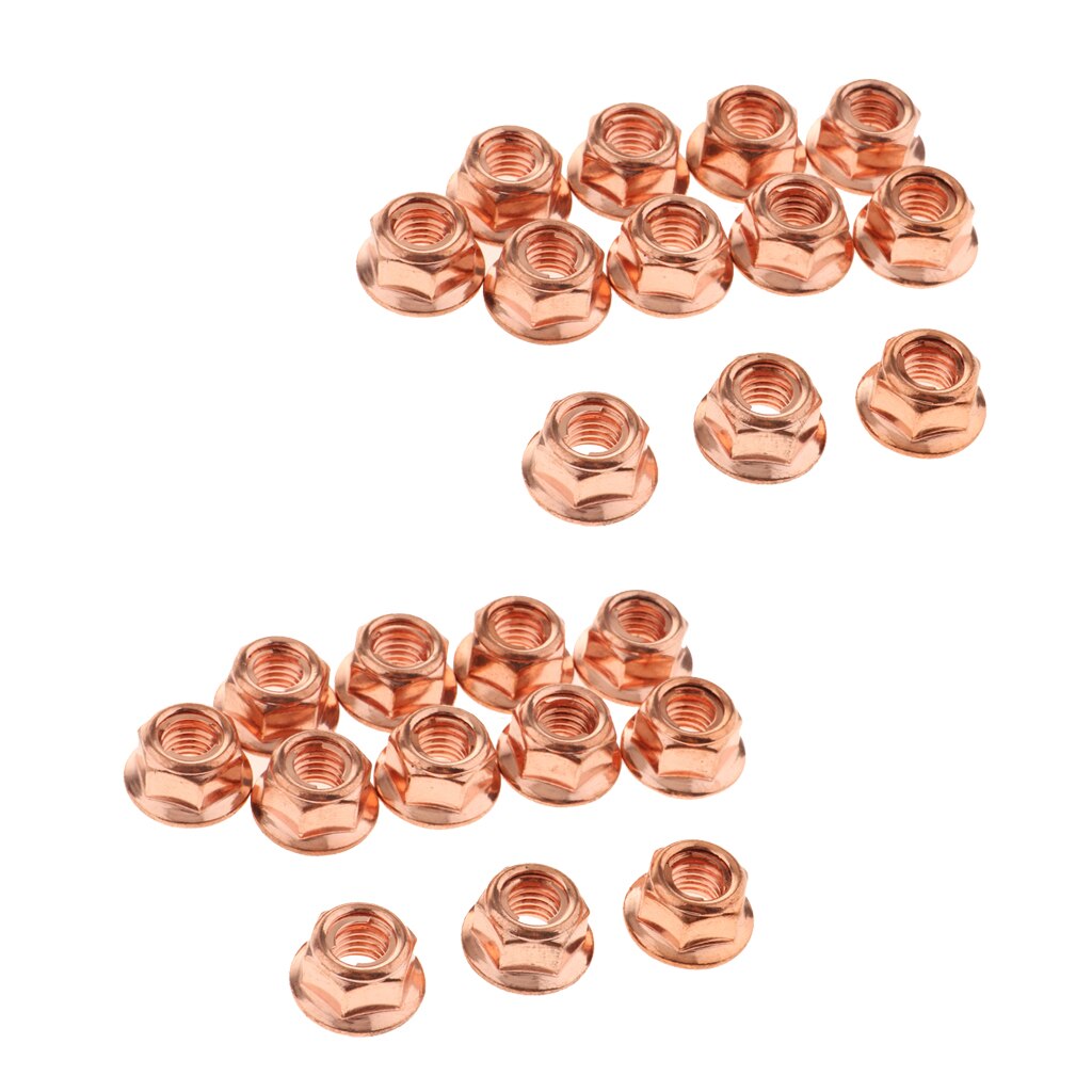 24x M8 Exhaust Nuts , Copper Coated Fit for BMW 3 Series E30 Models