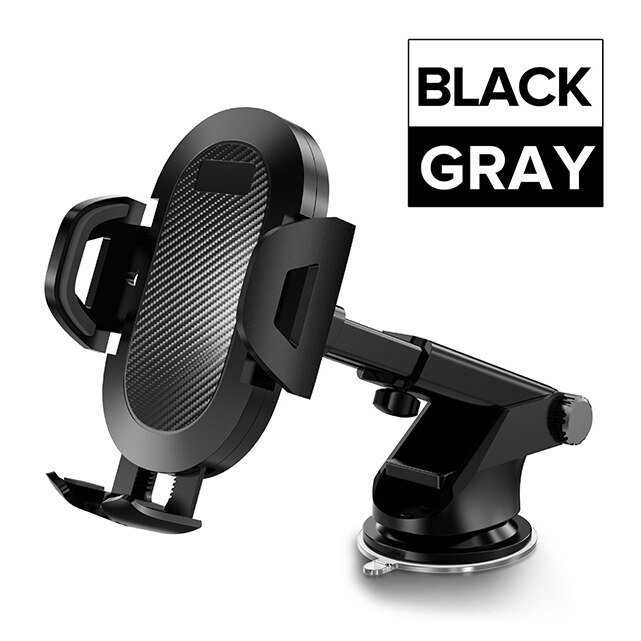 GETIHU Gravity Sucker Car Phone Holder Mount Stand GPS Telefon Mobile Cell Support For iPhone 13 12 Samsung Xiaomi 11 Huawei LG: Sucker Black