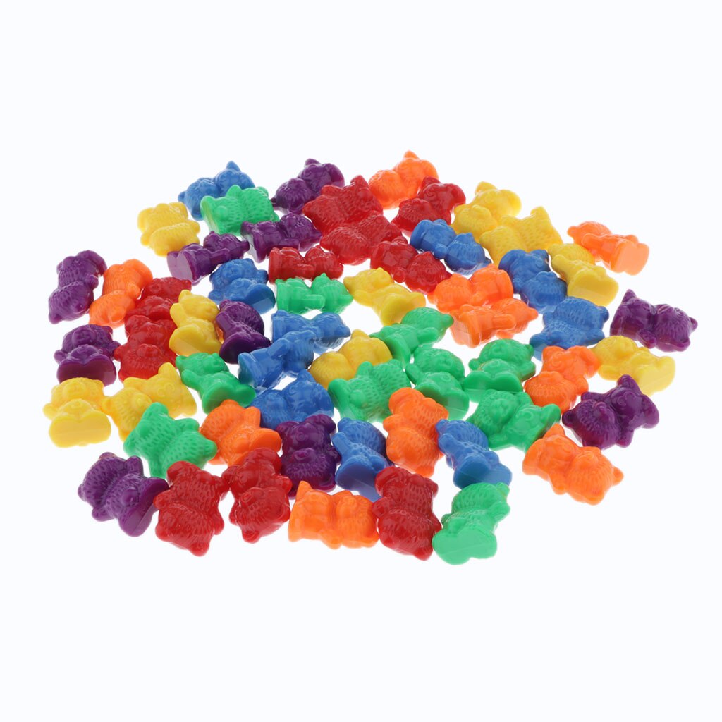 Arithmetikwürfel in bärenform, bärenmarker, farbenfrohes arithmetik-lehrmaterial