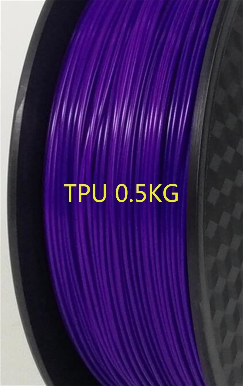 0.5KG TPU 3D Printer filament 1.75mm 500g Flex Soft Elastomer Rubber Material for 3D Printer Consumables: Purple