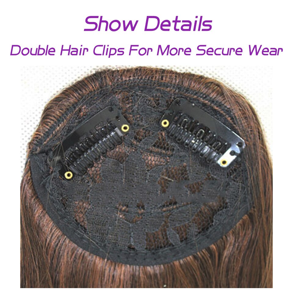 Long Clip In on Front Hair Side/Middle Part Fringe Hair Synthetic Wig Natural Black Brown Black High Temperature Fiber