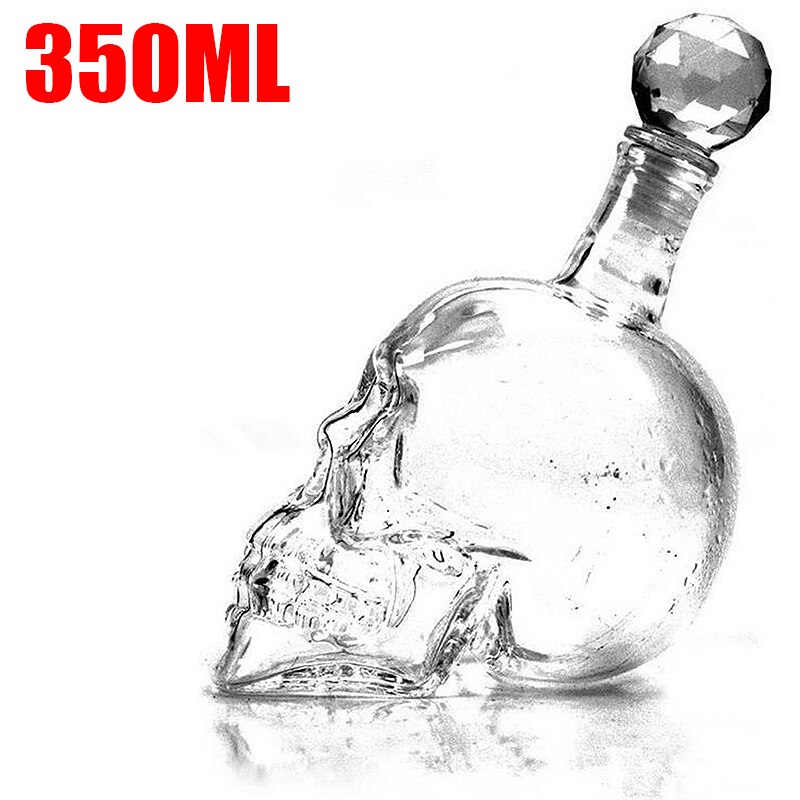 1000Ml High-End Creatieve Schedel Glas Whisky Wodka Wijn Kristallen Fles Geesten Kopjes Transparant Wijn Drinkbekers Bar thuis: 350ML bottle
