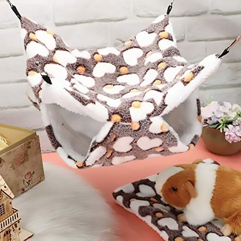 Hamaca para hámster, cama para roedores y hámster, accesorios para ratas, hamaca para ratas, hamaca para roedores, casa de conejillo de indias CXW04