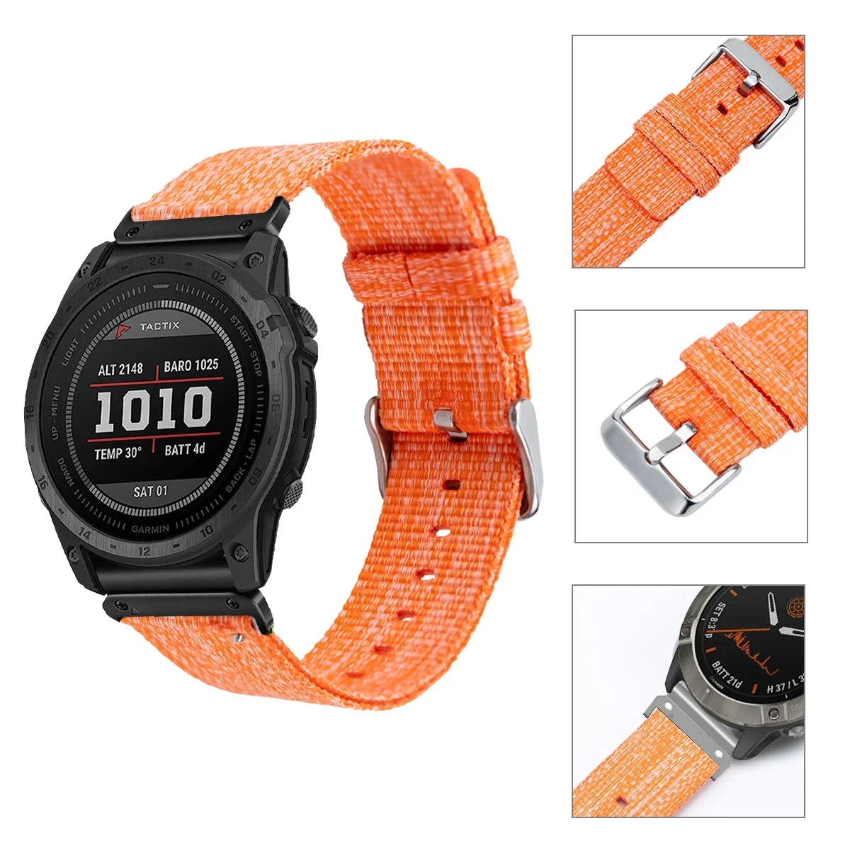 26mm 22mm nylon klokkereim til garmin watch fenix 8 7x 6x 7 5 6 pro 5x tactix 7 pro armbånd stropp smartklokke erstatningsarmbånd