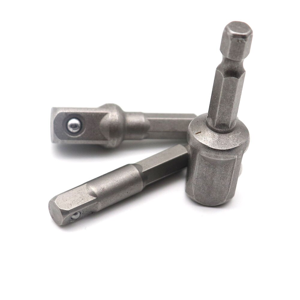 3 PCS Hex Shank Wrench Drive Power Drill Socket Drill Adapter Socket Extension Bit Adaptor Set 1/4 3/8 1/2 screwdriver tools