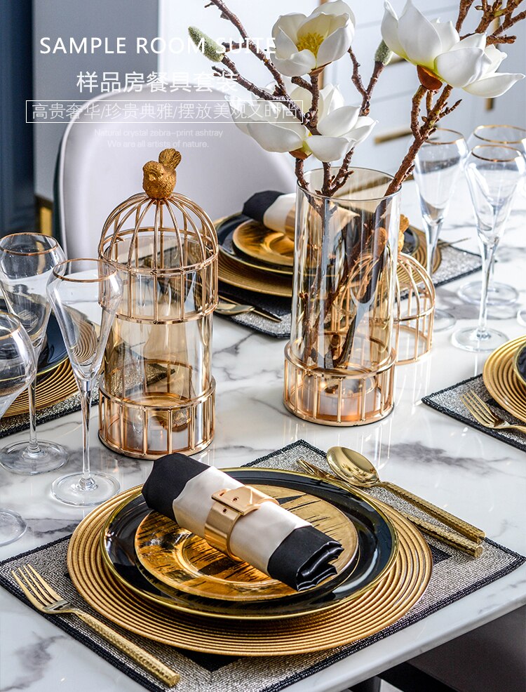 21cm/27cm/33cm Glass Salad Plate Kitchen Plate Burdock Fruit Vegetable Plate Suitable For Home Hotel Restaurant Use Kitchenware