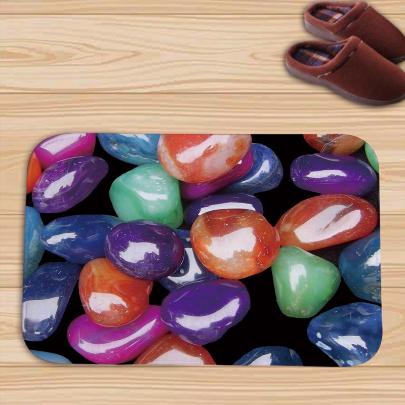 3D tapis de pierre de galets paillassons tapis de porte cuisine extérieure salon tapis de sol tapis zone imperméable couloir bienvenue tapis de sol tapis: TMD0004
