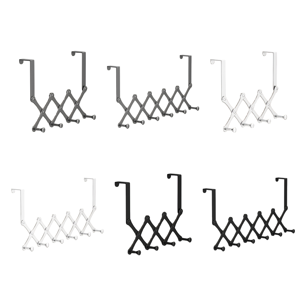 Hooks Over The Door 4/6Hooks Clothes Coat Hat Towel Hanger Home Bathroom Organizer Rack Kitchen Accessories Holder