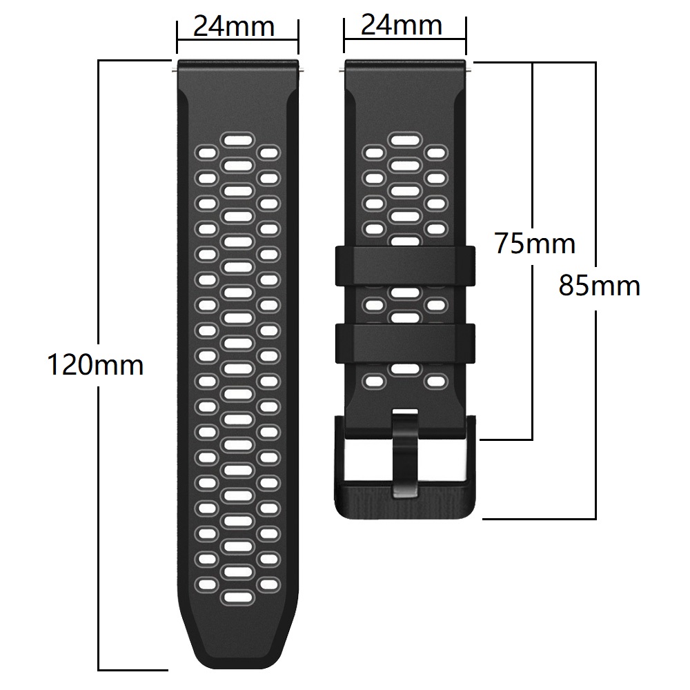 Correa de silicona de 24mm para TicWatch Pro 5, accesorios de repuesto para pulsera TicWatch Pro 5