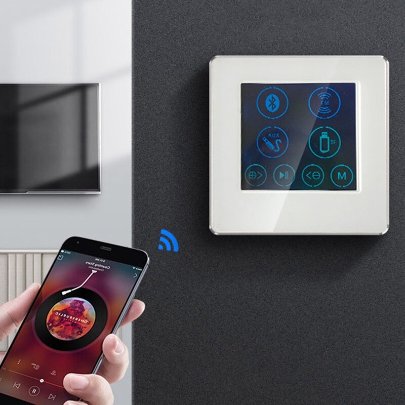 Rise-4 Inch Ingebed Familie Hotel Smart Home Achtergrond Muziek Speler Host Controller Versterker H86B
