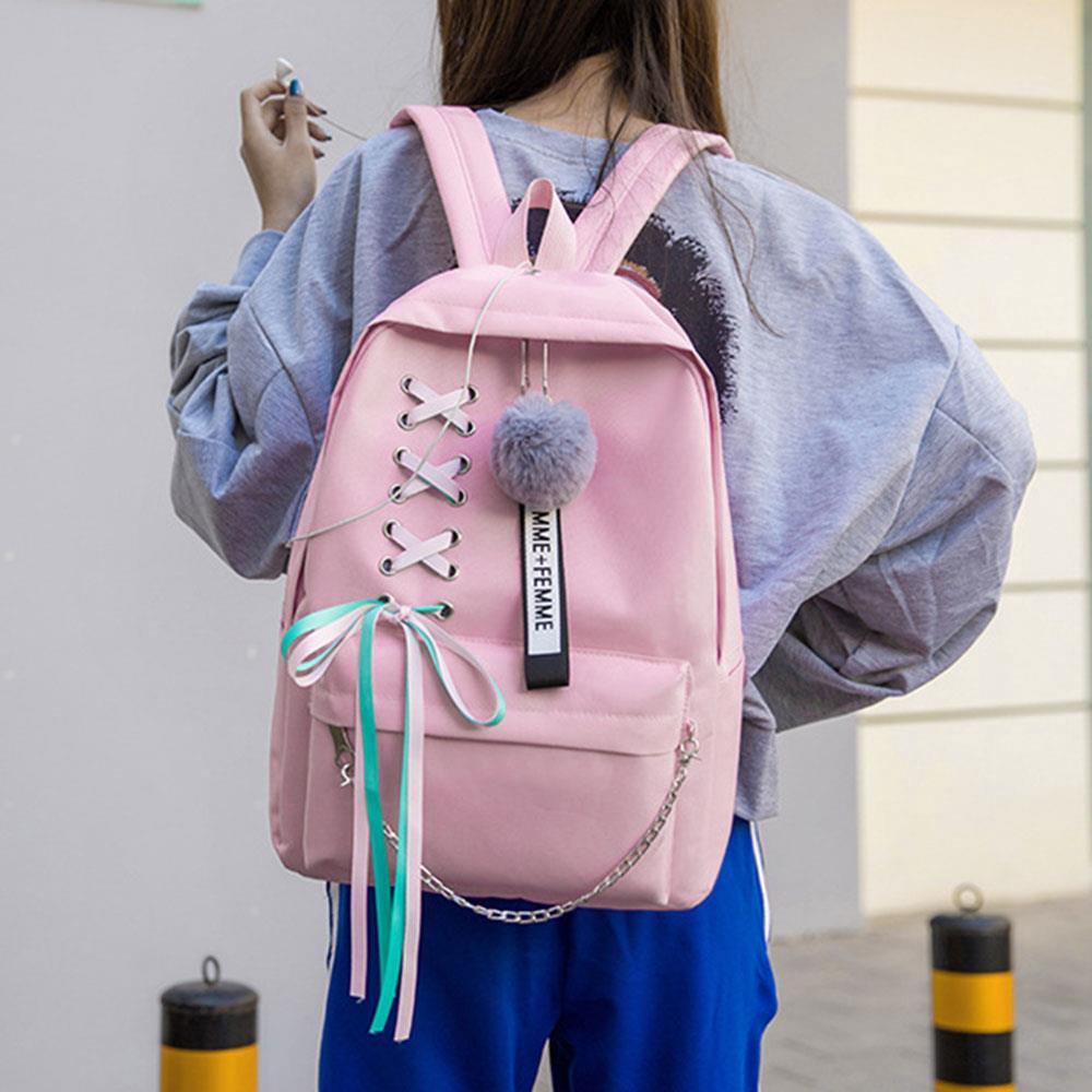 Sac à dos scolaire sacs à bandoulière fête sac à main bal RANSEL femmes balle haut en Nylon populaire voyage dame: Pink Style 1