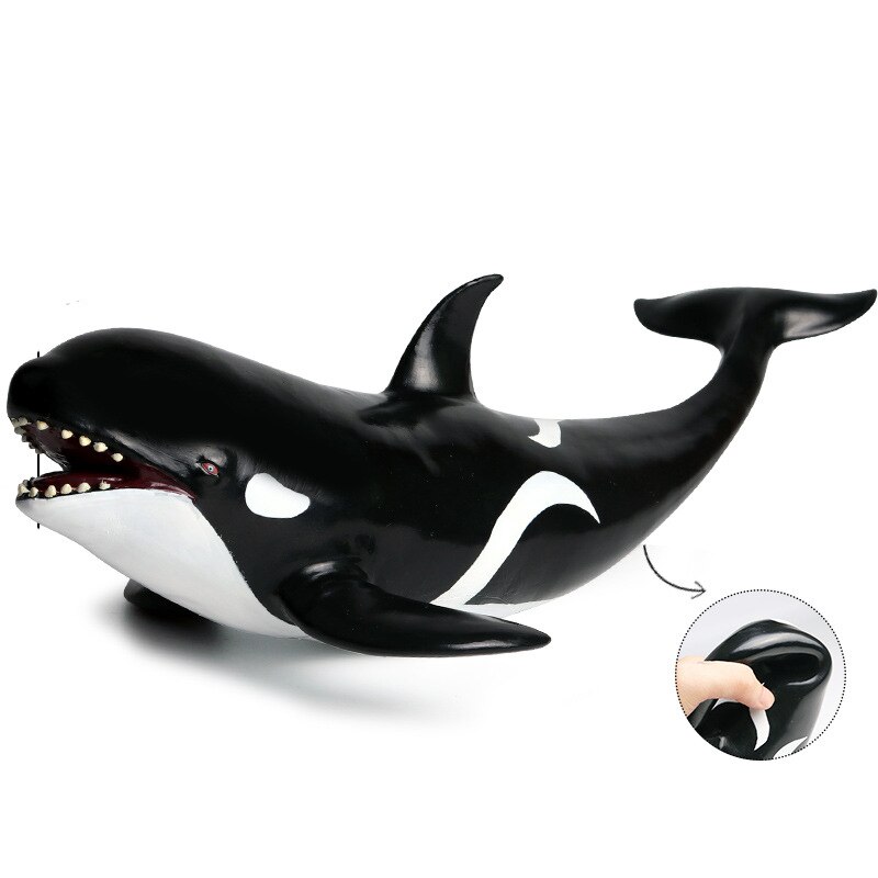 Sea Life Savage Whale Shark Lifelike Baby Shark Toy Anti Stress Squeeze Big Shark Collection Toy for Kid: shark-7