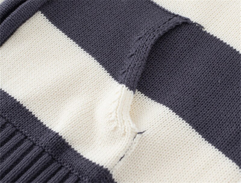 PUWD-Cardigan casual listrado com capuz para mulheres, senhoras malhas de bolso, meninas chique outwear top, moda outono, 2022