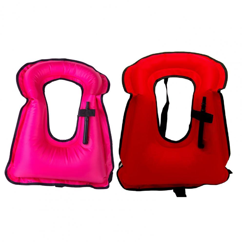 Adult Portable Outdoor Indoor Swimming Snorkeling Buoyancy Vest Inflatable Safety Life Jacket With Quick Safety Lock