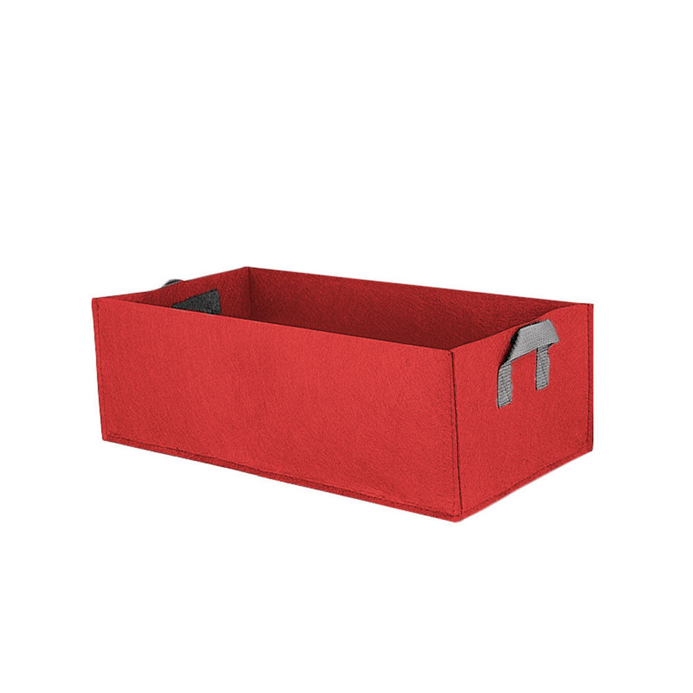 Square Rectangle Plastic Tray Mixing Tuff Spot Flower Garden Grow Bag Non-woven Fabric Planting Bag balcony Grow Vegetables: Red