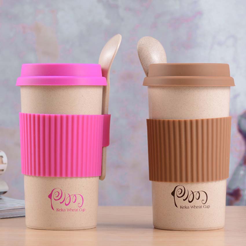 Simple Fresh Coffee Cup 350ml Mugs Milk Insulation Against Mug Drinkware Tea Cup Drinking Coffee Mug with Spoon