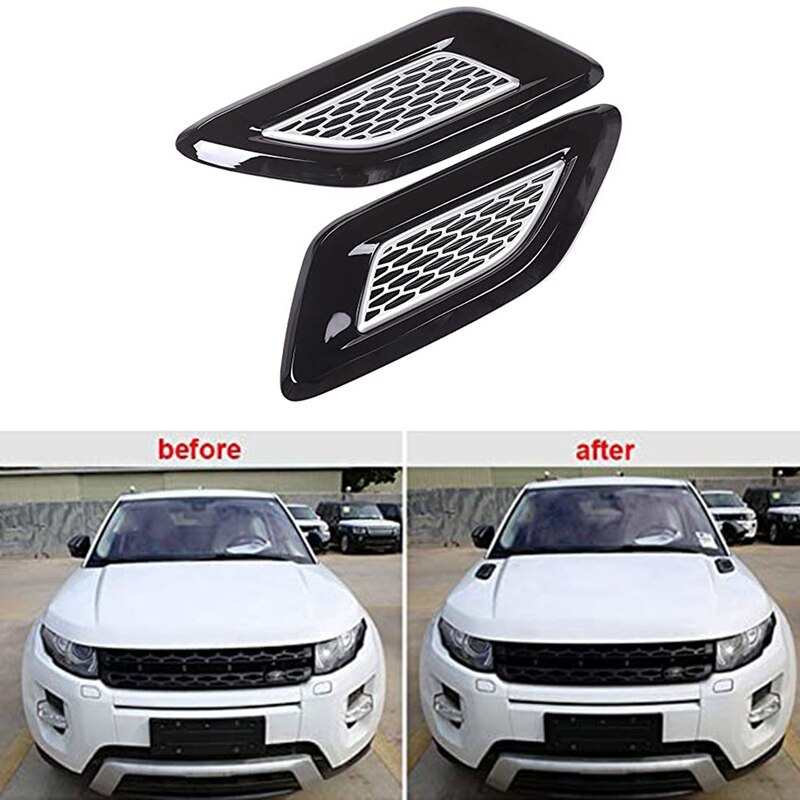 -Car Hood Air Vent Outlet Wing Trim for Land Rover Discovery 5 LR5 Decorative Accessory