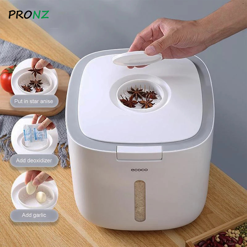 5KG/10KG/15KG Kitchen Container Bucket Insect-Proof Moisture-Proof Rice Box Grain Sealed Jar Storage Pet Dog Food Store Box