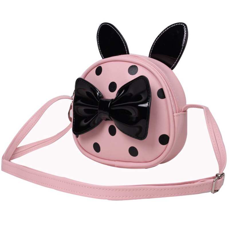 Heopono belle réglable bandoulière mignon belle enfants enfants petit Bowknot en cuir filles Messenger sac