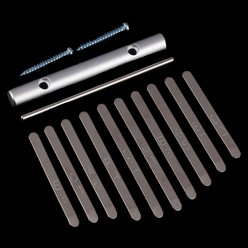 10 näppäintä kalimba peukalo piano musiikki -instrumentti peukalo pianosilta satula 10 avainsarjasarja kalimba diy -varaosille